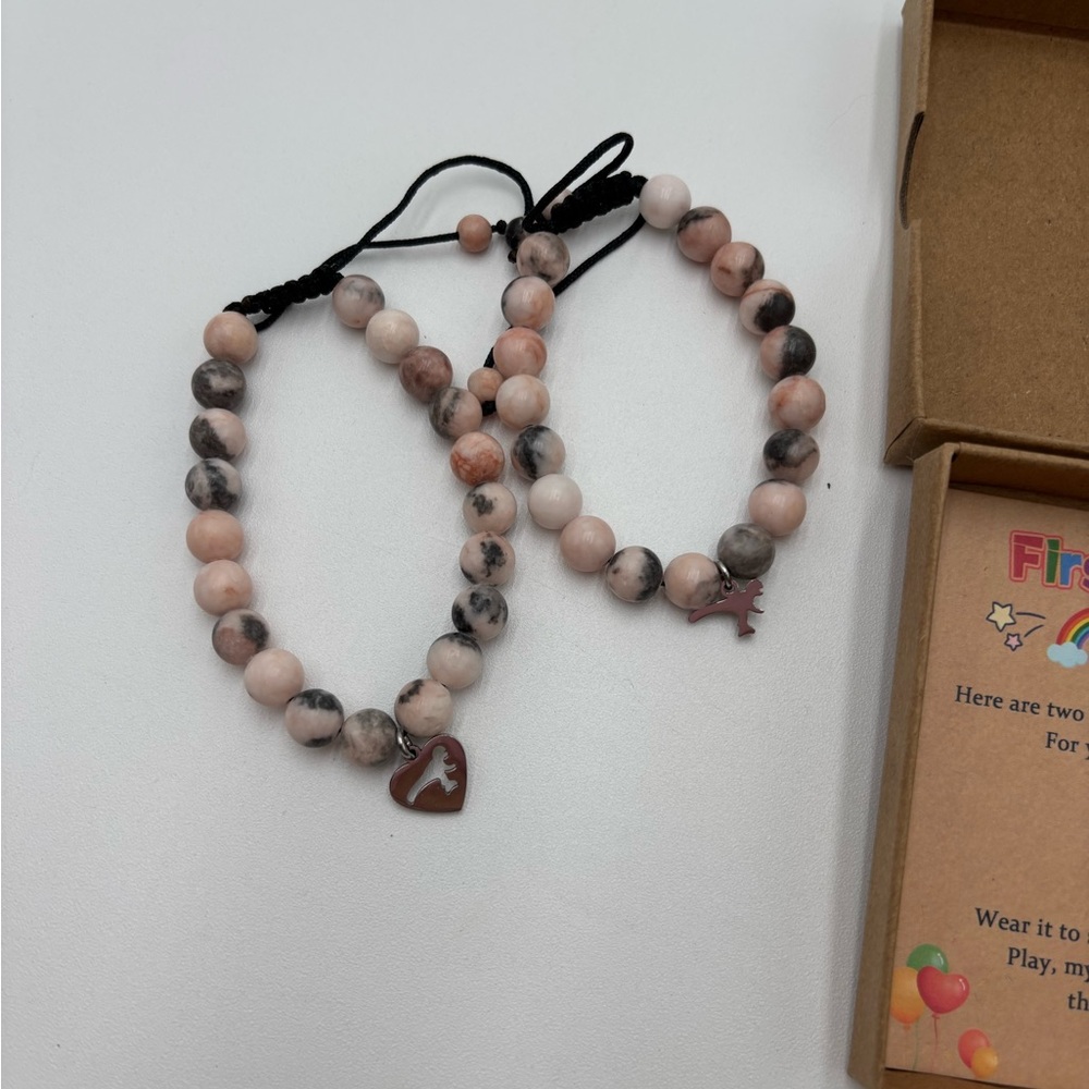 First Day of School Bracelet Set Mom & Child Matching GBTBYS Gift‎ Box
